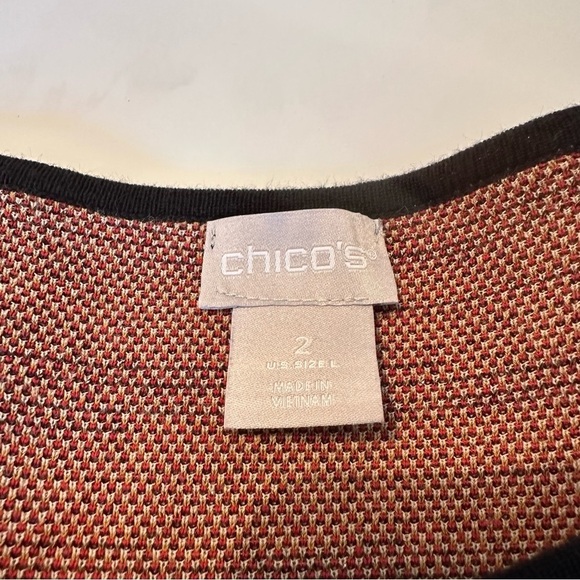 Chico’s Floral Bird Print Bell Sleeve Black Sweater - Large - Picture 8 of 14